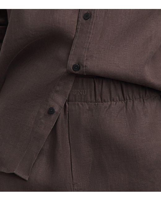 With Nothing Underneath Brown Hemp The Palazzo Trousers