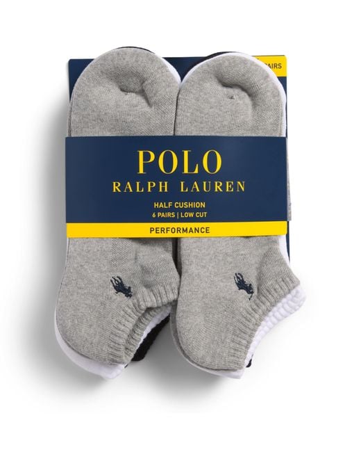 Polo Ralph Lauren Gray Performance Trainer Socks for men
