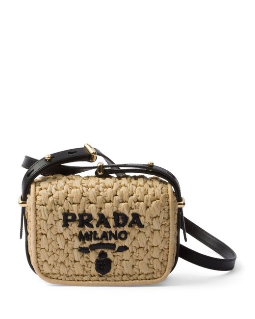 Prada Brown Woven Cross-body Bag