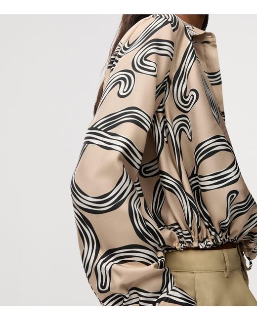 Loewe Gray X Paula's Ibiza Silk Twill Blouse