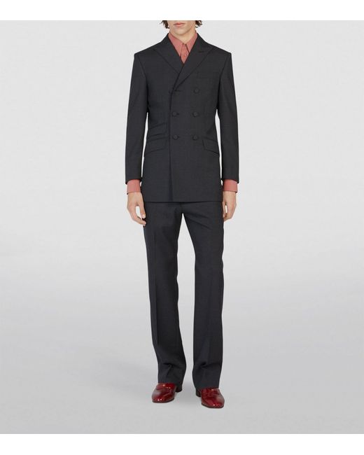 Gucci Black Wool Two-piece Suit for men