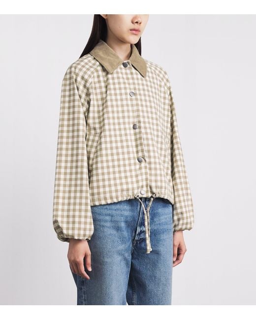 Barbour White Gingham Ovingham Jacket