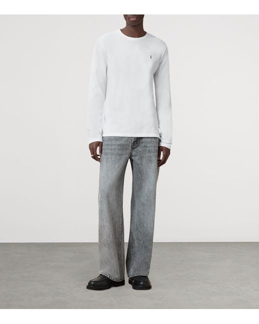 AllSaints White Organic Cotton Brace T-Shirt for men
