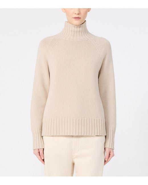 Max Mara White Wool-Cashmere Sweater