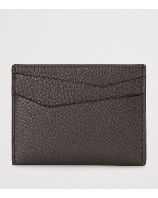 Loewe Black Leather Puzzle Card Holder for men