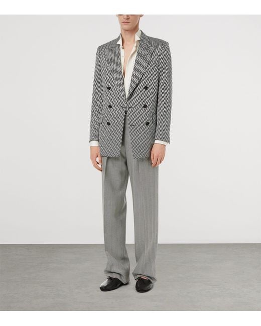 Tom Ford Gray Silk Tailored Trousers for men