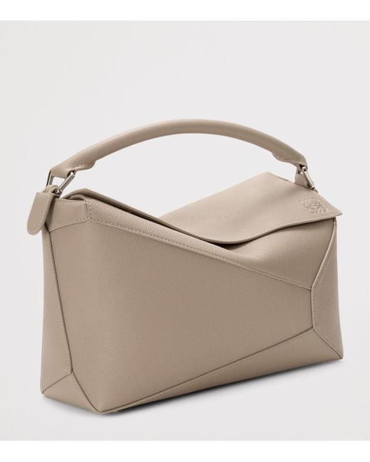 Loewe Metallic Medium Leather Puzzle Edge Top-Handle Bag