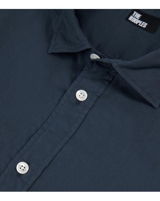 The Kooples Blue Cotton Long-sleeve Shirt for men