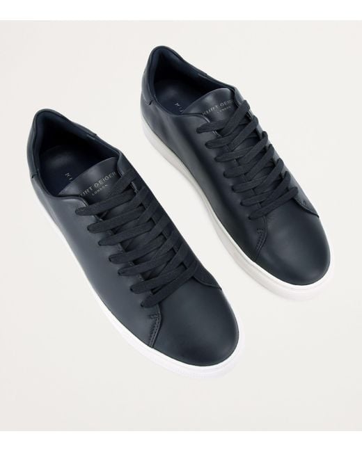 Kurt Geiger Blue Leather Lennon Sneakers for men