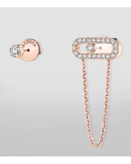 Messika White Move Uno And Diamond Earrings