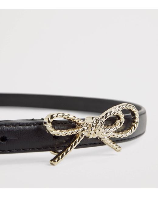 Claudie Pierlot White Leather Knot Belt