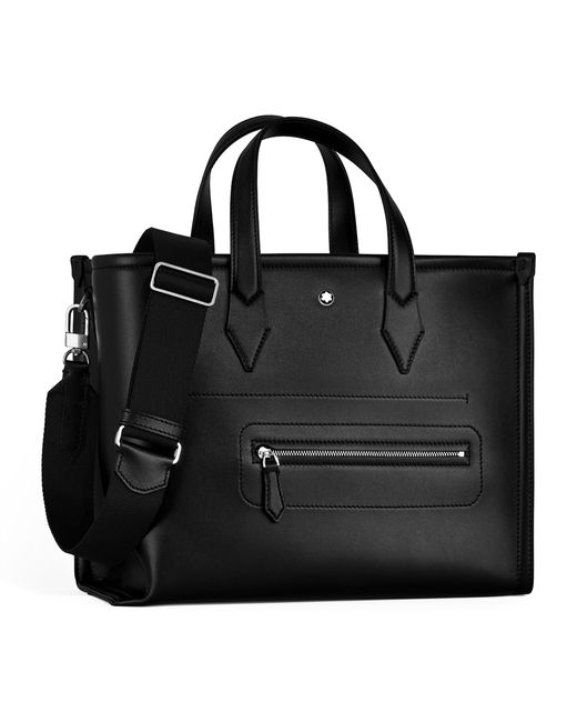 Montblanc Black Small Leather Soft Tote Bag for men