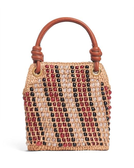Veronica Beard Pink Small Beaded Slouch Bag