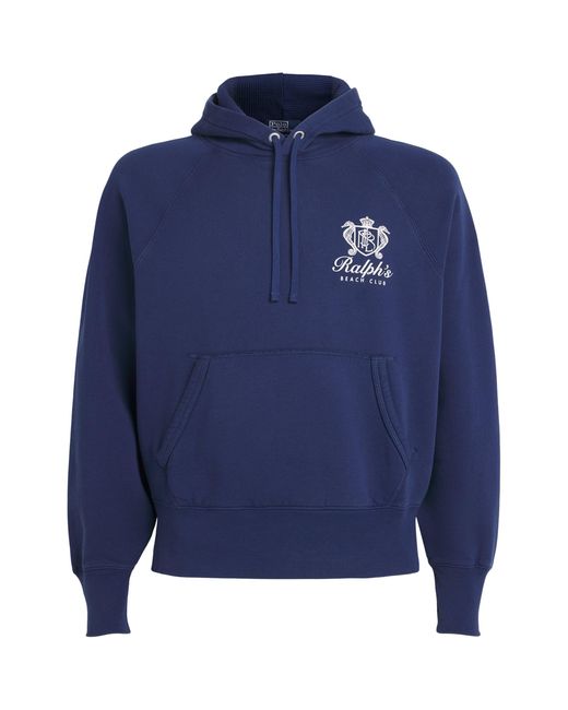 Polo Ralph Lauren Blue Cotton-Blend Ralph's Beach Club Hoodie for men