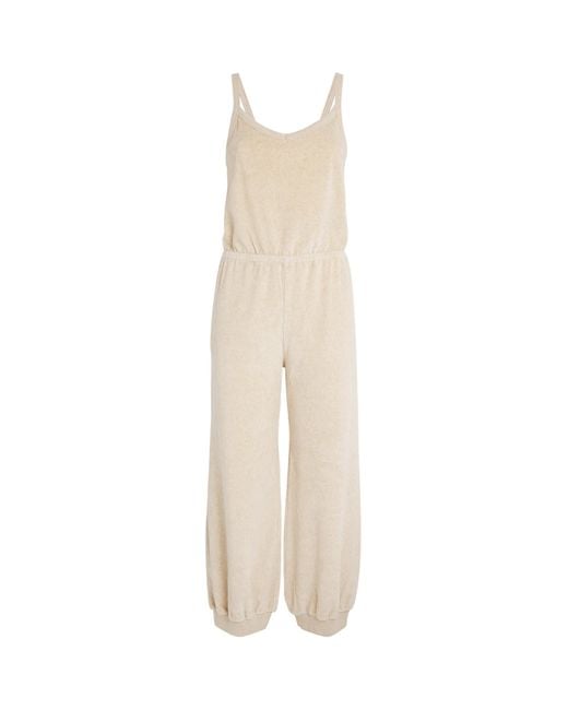 Suzie Kondi White Cotton-Blend Giorgi Tank Jumpsuit