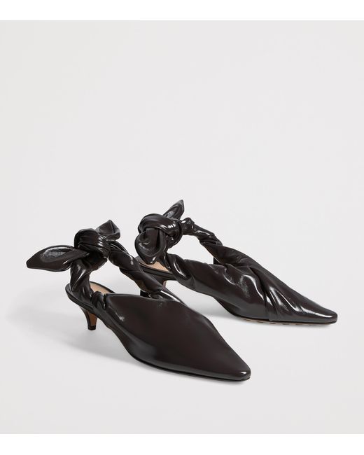 Bottega Veneta Brown Leather Slingback Vesta Pumps 40