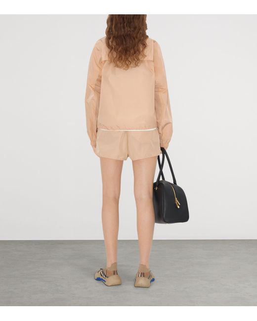 Burberry Natural B Shield-Plaque Windbreaker Jacket