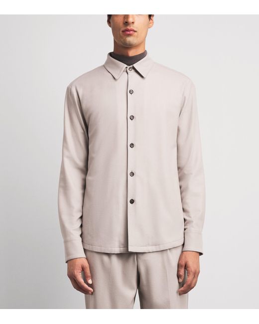 Colombo Pink Wool-Blend Overshirt for men
