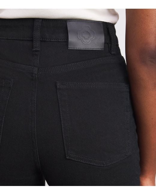 Maje Black High-Rise Straight Jeans