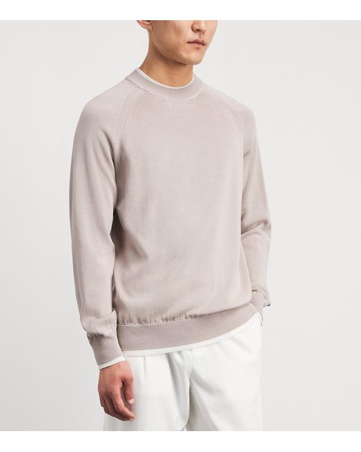 Eleventy Pink Cotton Sweater for men
