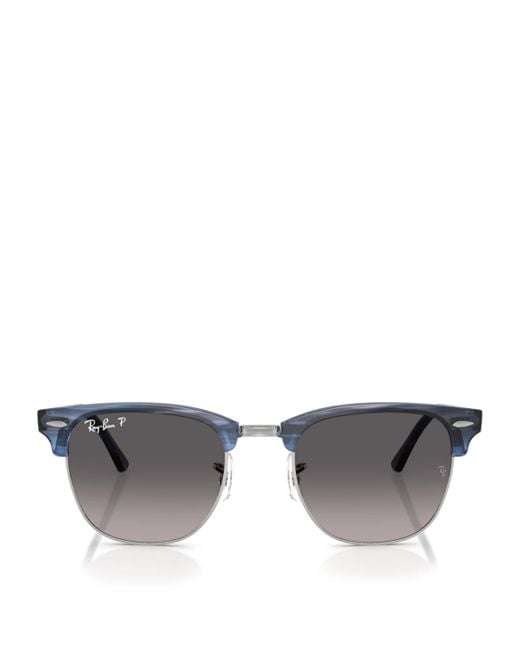 Ray-Ban Gray Rb3016 Clubmaster Square Sunglasses