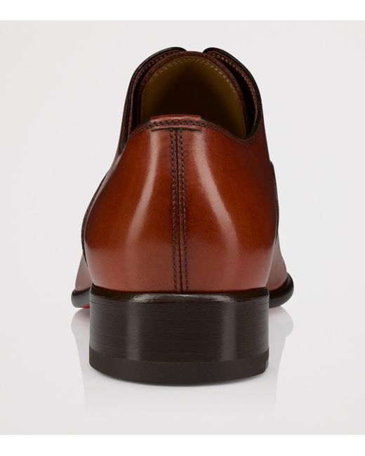 Christian Louboutin Brown Pelvis Leather Oxford Shoes for men