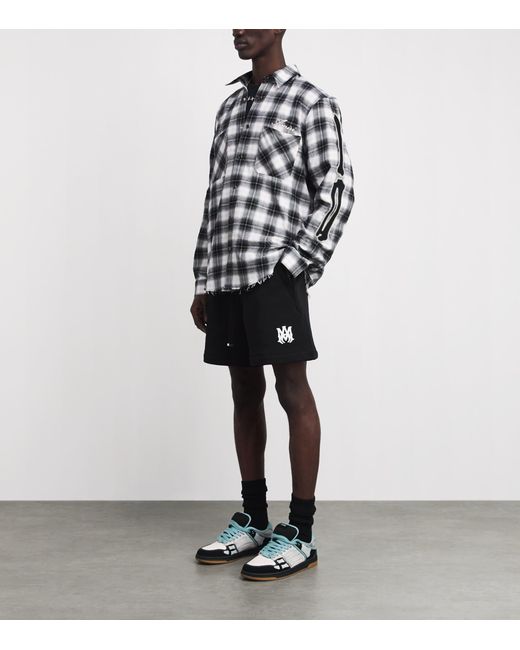Amiri Black Cotton Ma Logo Sweat Shorts for men