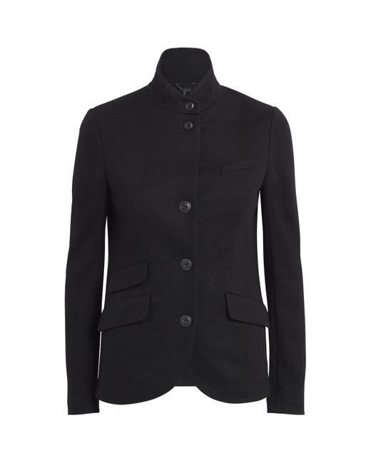 Rag & Bone Black Wool Stand-Collar Slade Blazer