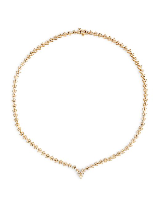 Jacquie Aiche Metallic Yellow Gold And Diamond Tennis Necklace