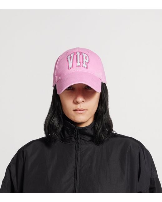 Balenciaga Pink Cotton Vip Baseball Cap