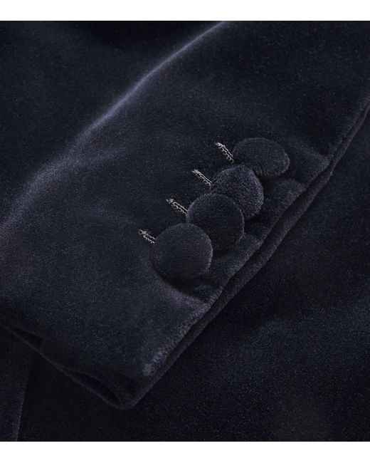 Brioni Blue Velvet Single-Breasted Blazer for men
