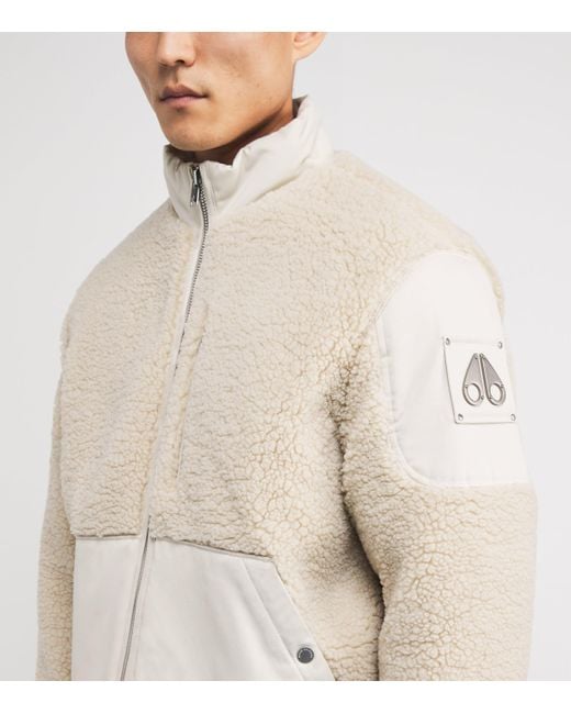 Moose Knuckles Natural Fleece-Trim Jacket for men