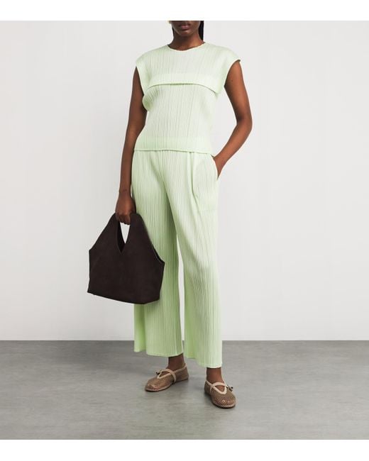 Pleats Please Issey Miyake Green Monthly Colors June Top