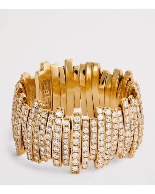 Suzanne Kalan Metallic And Diamond Classic Full Pave Deco Ring