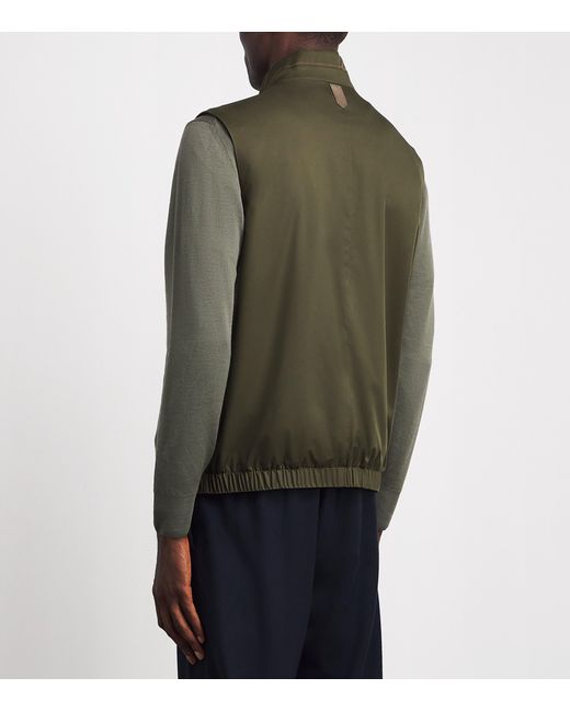 Canali Green High-Neck Gilet for men