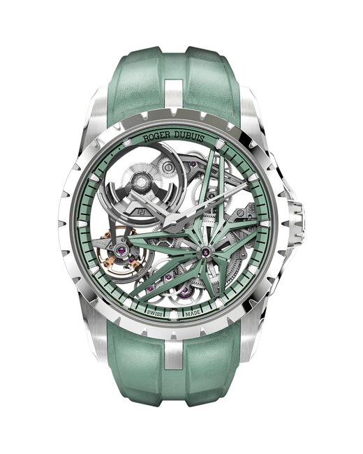 Roger Dubuis Green Platinum Excalibur Monobalancier Watch for men