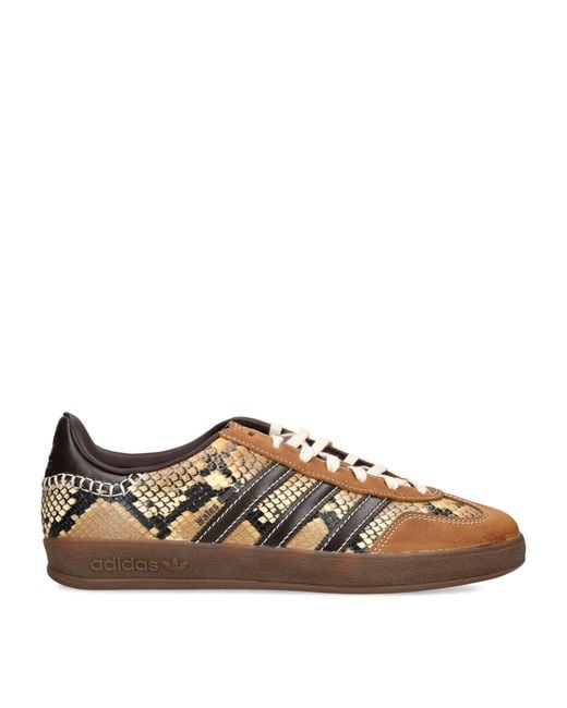 Adidas Brown X Wales Bonner Snake Gazelle Sneakers for men