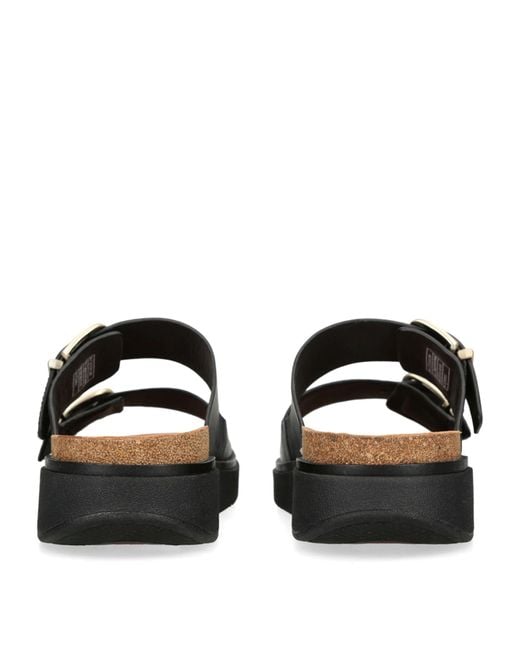 Fitflop Black Gen-ff Two-buckle Leather Sandals