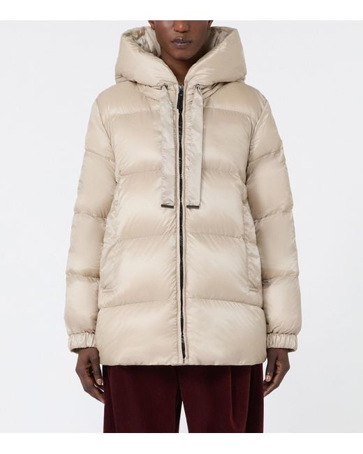 Max Mara Natural Down-Filled Quilted Coat