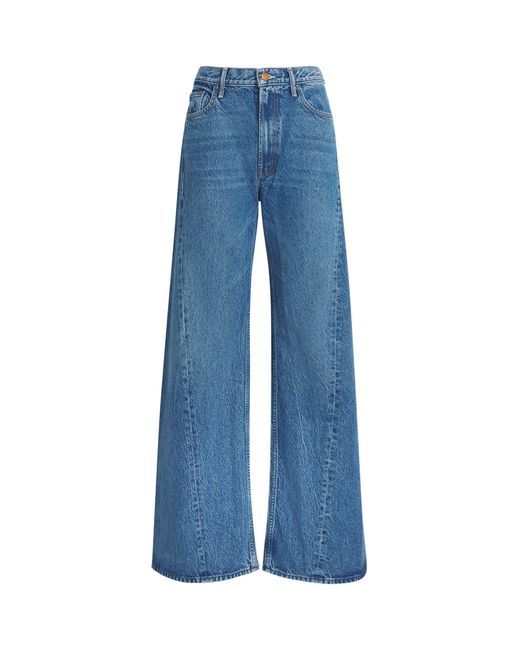 Mother Blue Snacks! The Lemon Twist Curved Seam Jeans