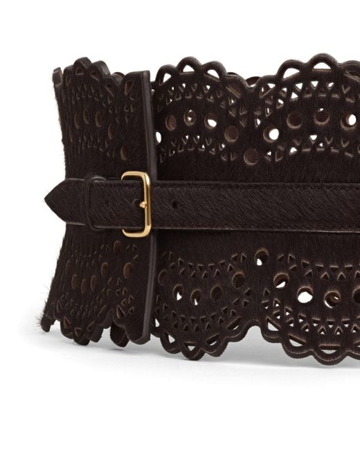 Alaïa Black Leather Bustier Belt