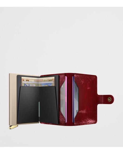 Secrid Red Leather Miniwallet for men
