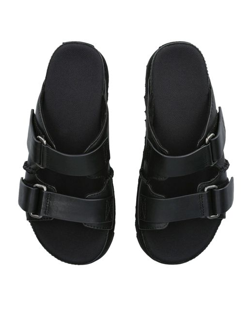 Ugg Black Suede Goldenstar Slide Sandals