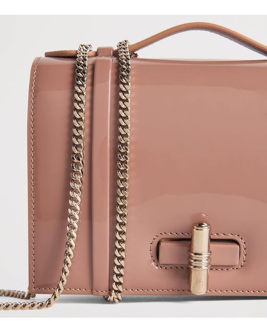 Malone Souliers Pink Small Patent Leather May Top-Handle Bag