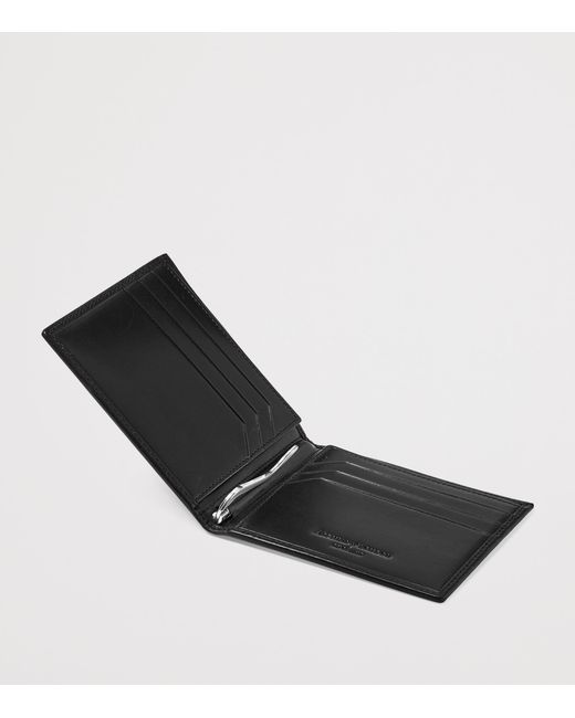 Aspinal Black Leather Bifold Wallet for men