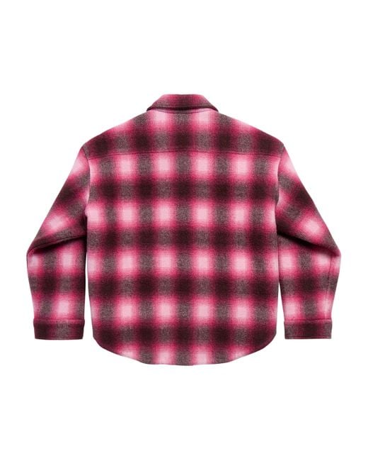 Balenciaga Red Wool Plaid Jacket