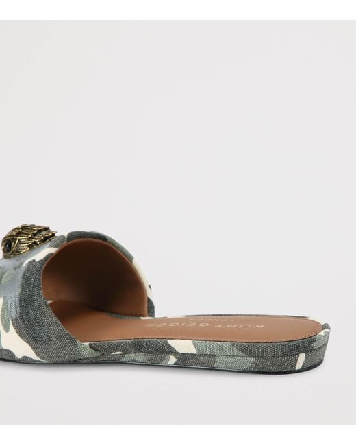 Kurt Geiger Green Camouflage Kensington Sandals