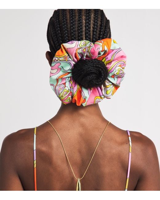 Emilio Pucci Multicolor Orchidee Scrunchie