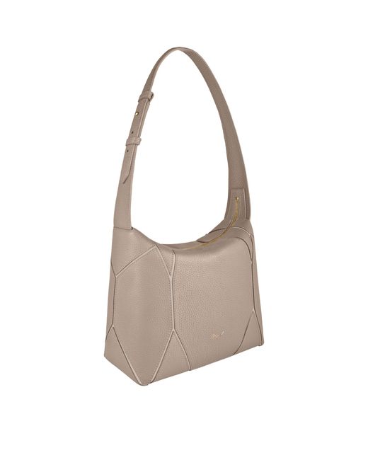 Chopard White Grained Calfskin Diamond Shoulder Bag