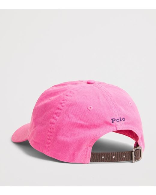 Polo Ralph Lauren Pink Cotton Polo Pony Baseball Cap for men